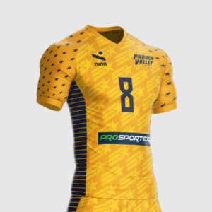 ProVolley Men's Jersey Yellow Front-Side