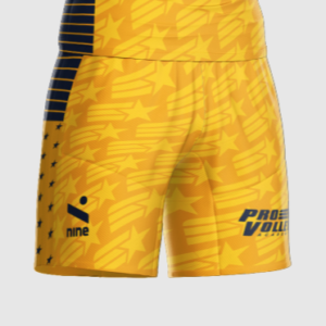 ProVolley Men's Shorts Yellow Front-Side