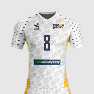 ProVolley Men's Jersey (Navy, White, Yellow) - White, 3XL